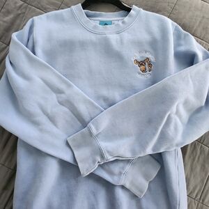 Light Blue Crewneck Sweatshirt Featuring Whistler Ski Resort